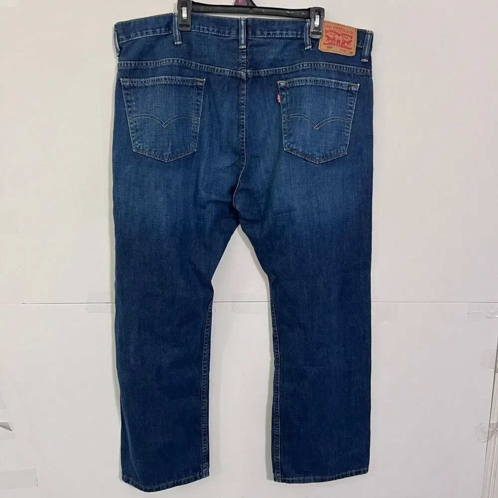 Levis 569 Mens Jeans Size 40W 30L Dark Blue Loose Fit High Rise Pants